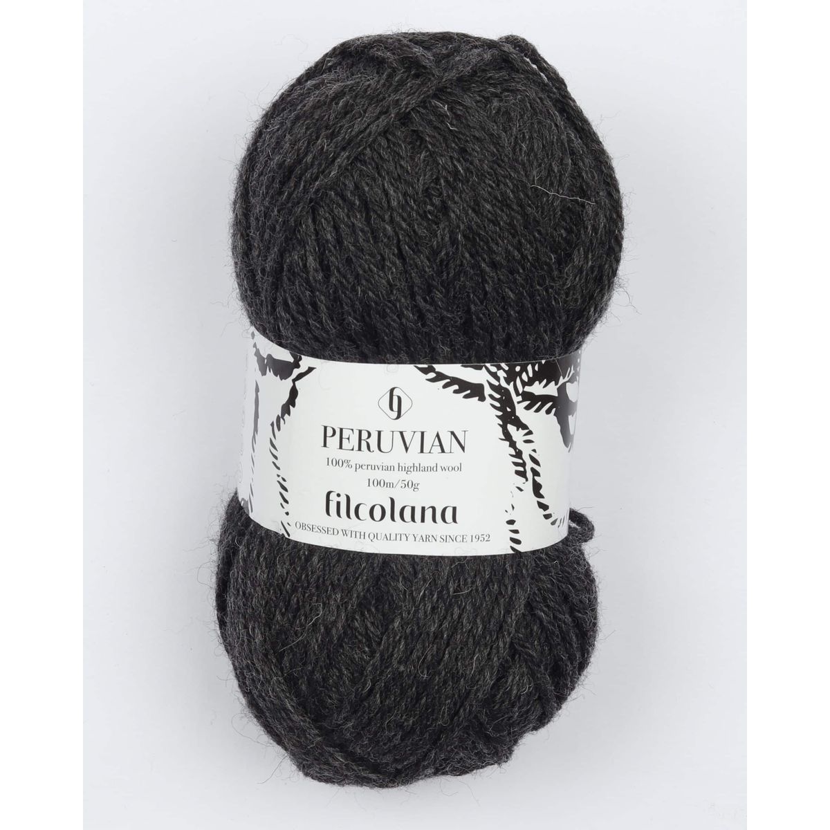 Peruvian Highland Wool fra Filcolana i mange farver - 956 koksgrå - 100% Peruvian-highland-uld