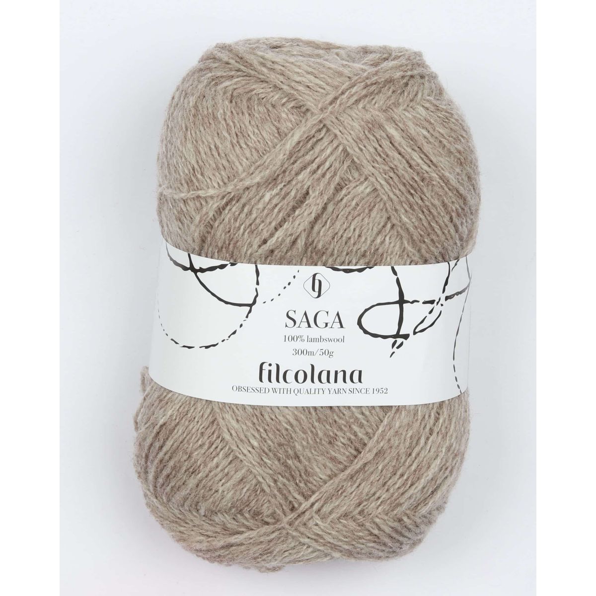 Saga fra Filcolana i mange farver (tyndt uldgarn) - 978 meleret beige - 100% Uld