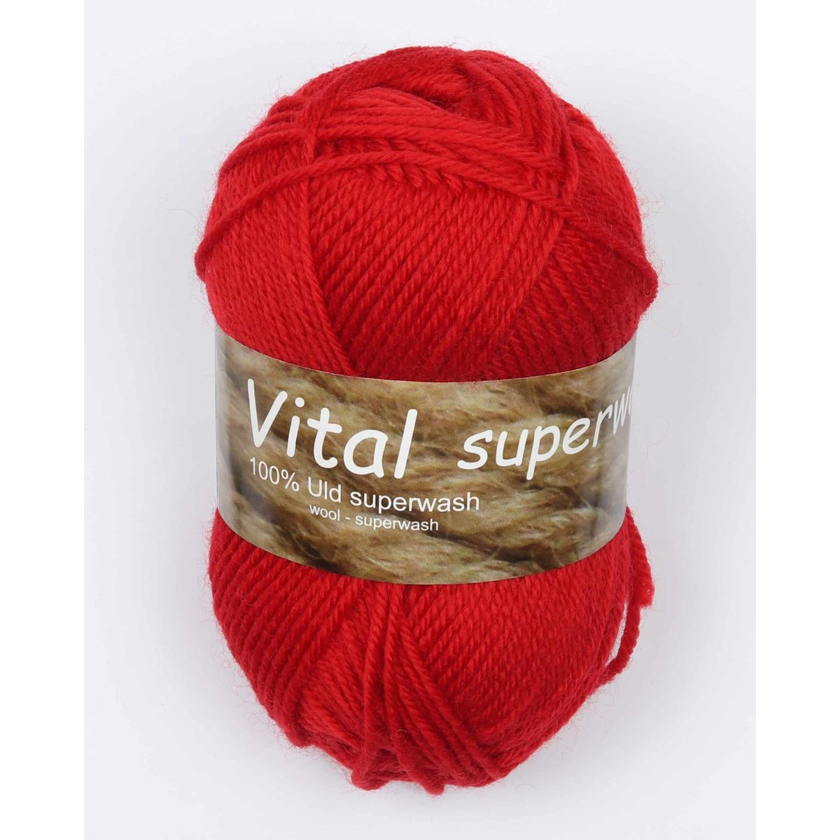 Vital fra Hjertegarn i mange farver - Superwash - 0449 rød - 100% Uld