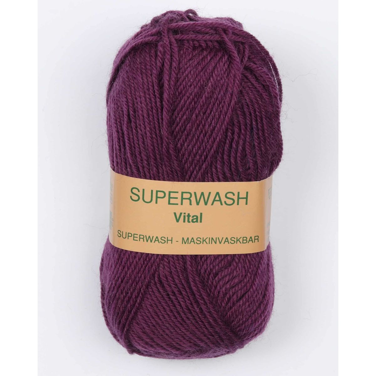 Vital fra Hjertegarn i mange farver - Superwash - 1009 mørk lyng - 100% Uld