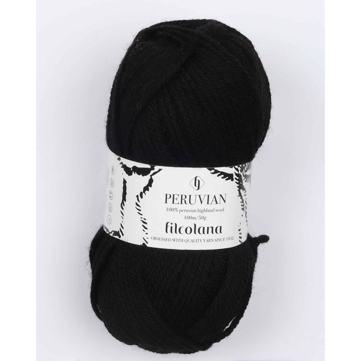 Peruvian Highland Wool fra Filcolana i mange farver - 102 sort - 100% Peruvian-highland-uld