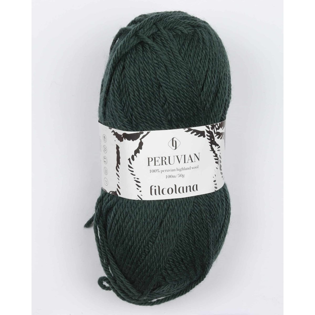 Peruvian Highland Wool fra Filcolana i mange farver - 147 mørkegrøn - 100% Peruvian-highland-uld