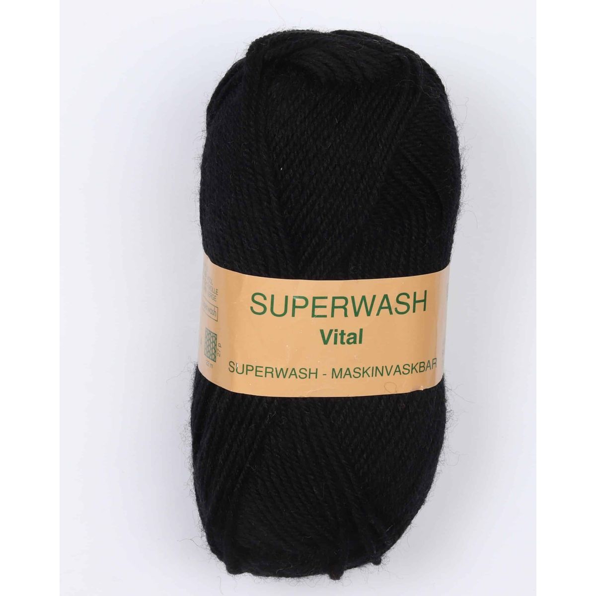 Vital fra Hjertegarn i mange farver - Superwash - 0199 sort - 100% Uld