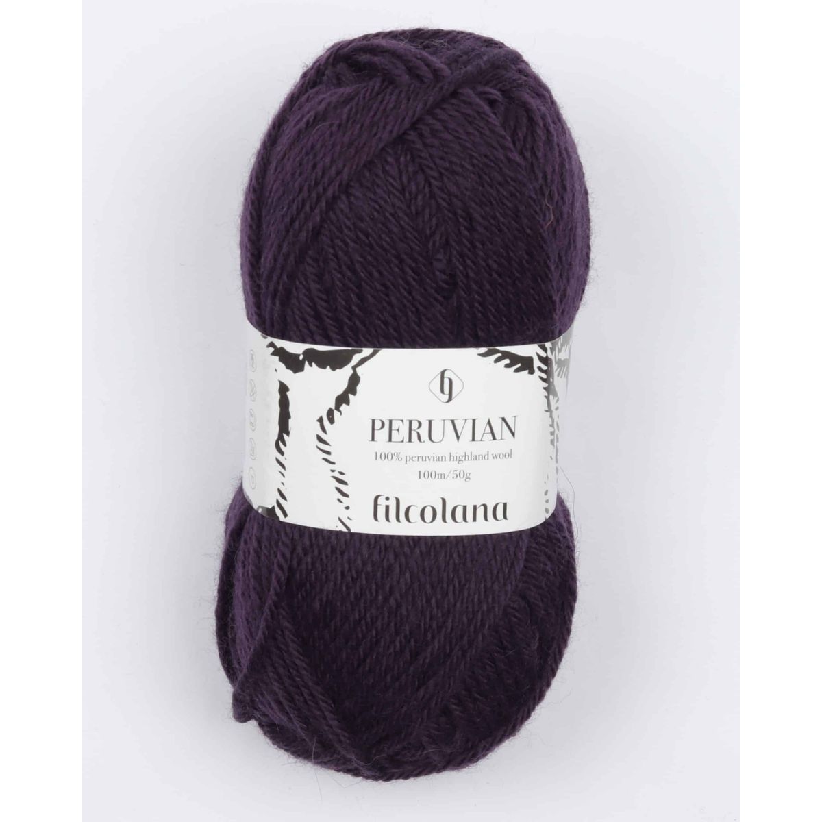 Peruvian Highland Wool fra Filcolana i mange farver - 235 aubergine - 100% Peruvian-highland-uld