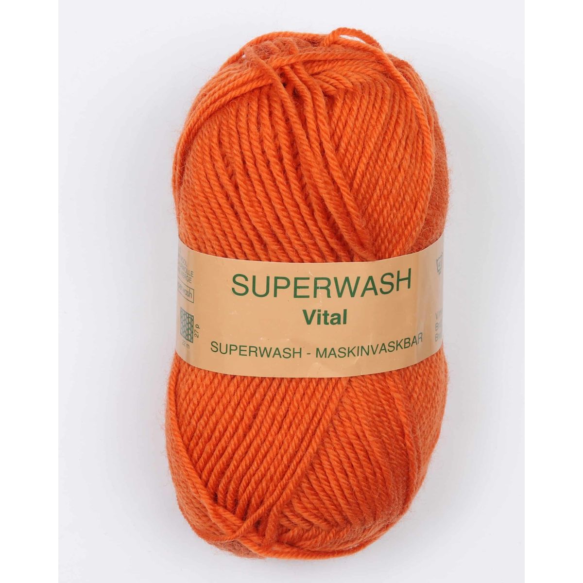 Vital fra Hjertegarn i mange farver - Superwash - 3259 orange - 100% Uld