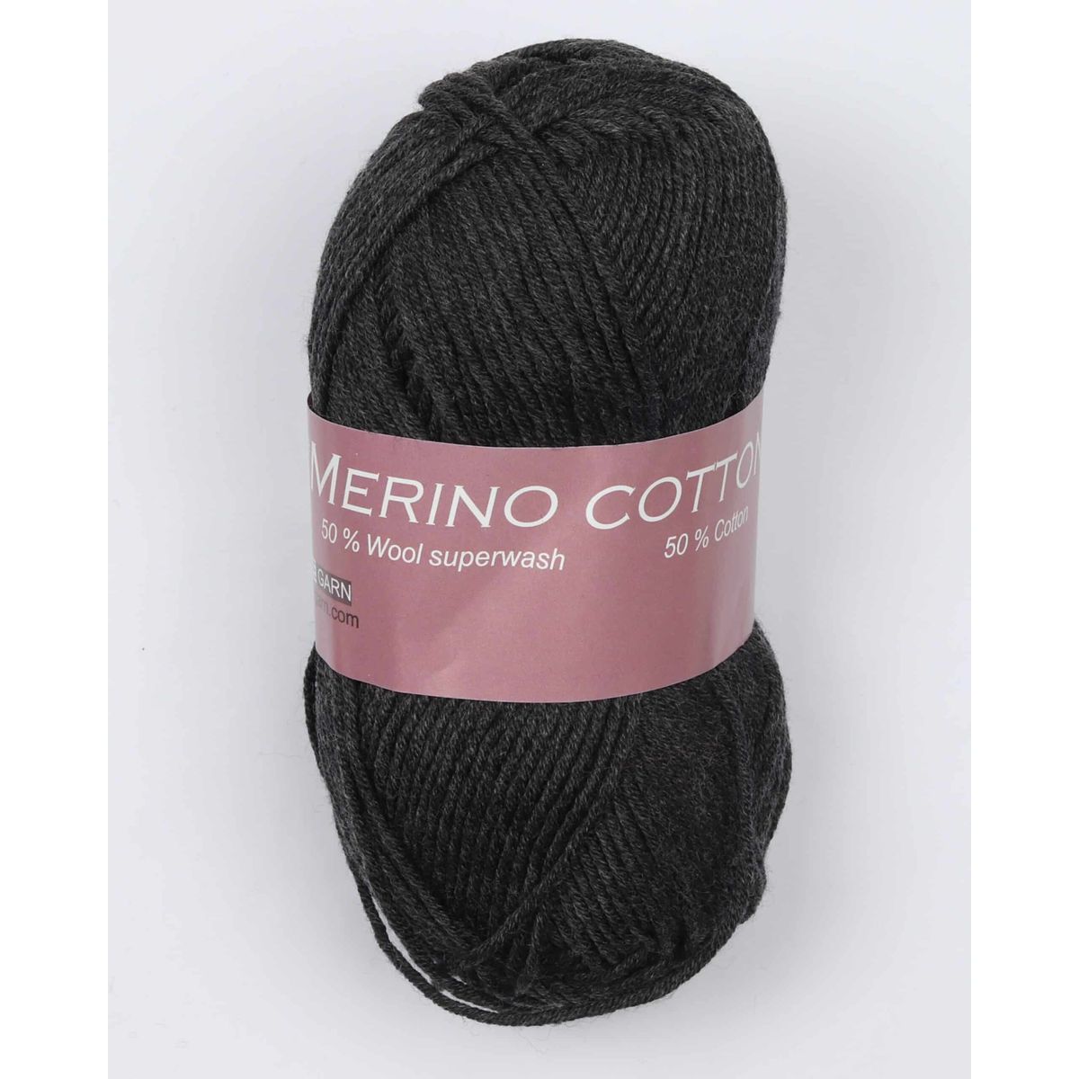 Merino cotton fra Hjertegarn i mange farver - 0403 koksgrå - 50% Bomuld, 50% Uld