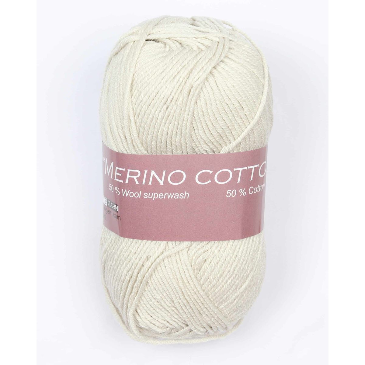 Merino cotton fra Hjertegarn i mange farver - 4403 Sand - 50% Bomuld, 50% Uld