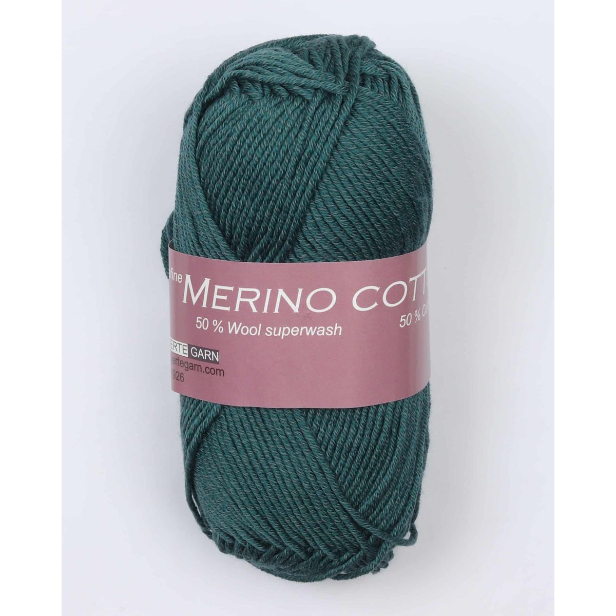 Merino cotton fra Hjertegarn i mange farver - 4820 petroleumsgrøn - 50% Bomuld, 50% Uld