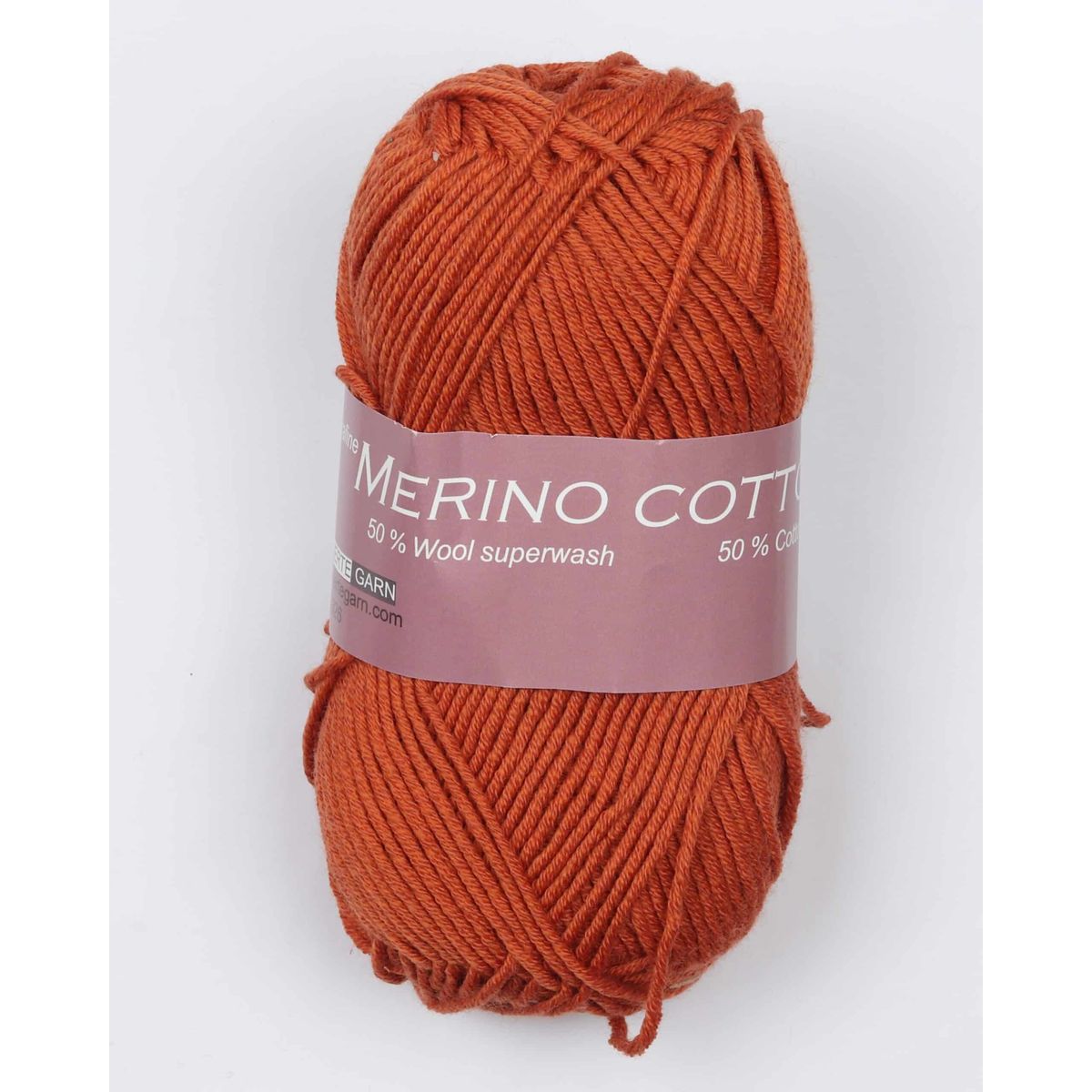 Merino cotton fra Hjertegarn i mange farver - 1343 terracotta - 50% Bomuld, 50% Uld