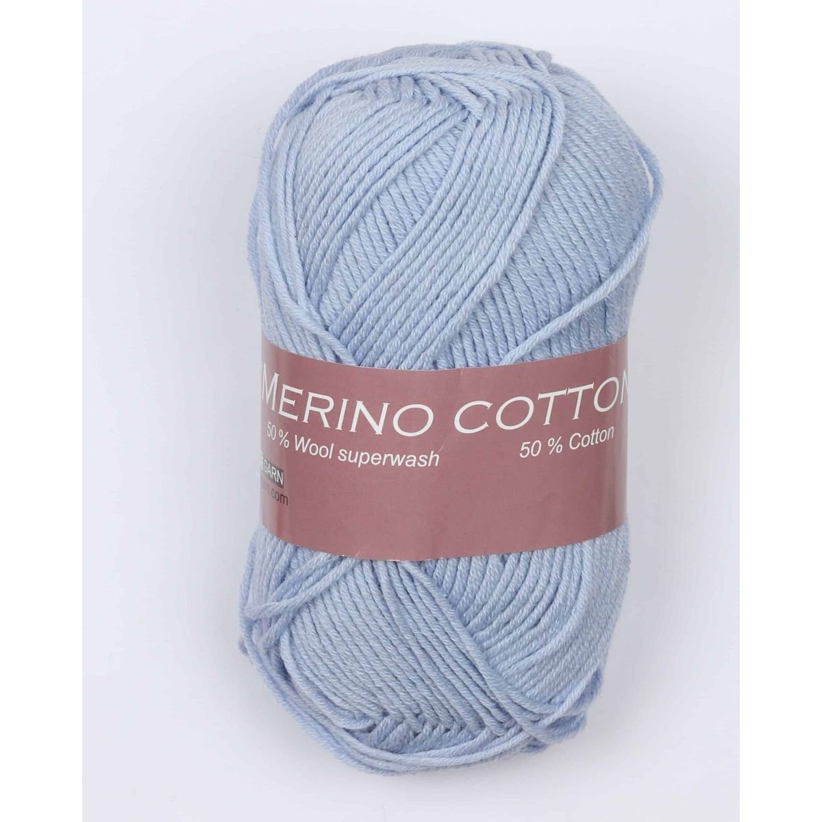 Merino cotton fra Hjertegarn i mange farver - 1620 lyseblå - 50% Bomuld, 50% Uld