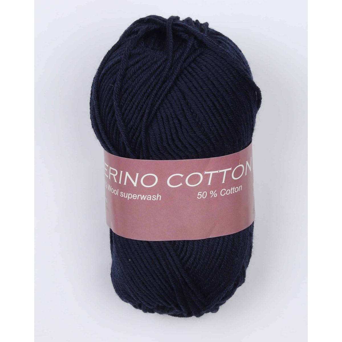 Merino cotton fra Hjertegarn i mange farver - 1660 marineblå - 50% Bomuld, 50% Uld