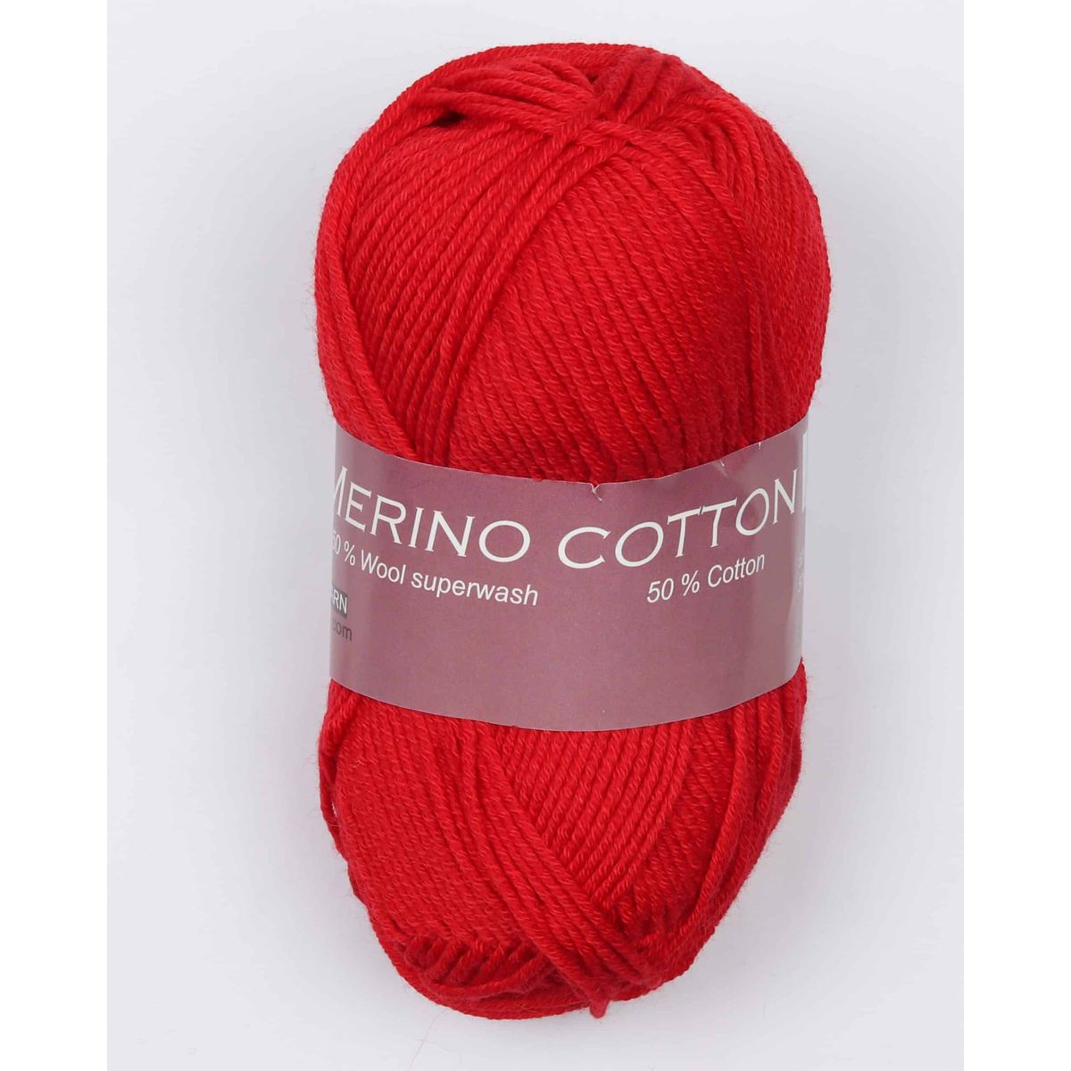 Merino cotton fra Hjertegarn i mange farver - 2060 rød - 50% Bomuld, 50% Uld