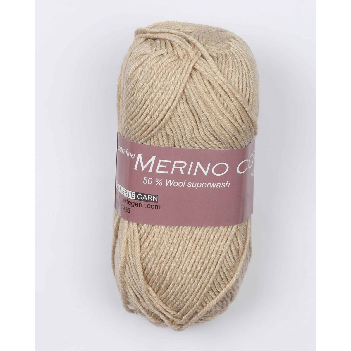 Merino cotton fra Hjertegarn i mange farver - 0282 beige - 50% Bomuld, 50% Uld