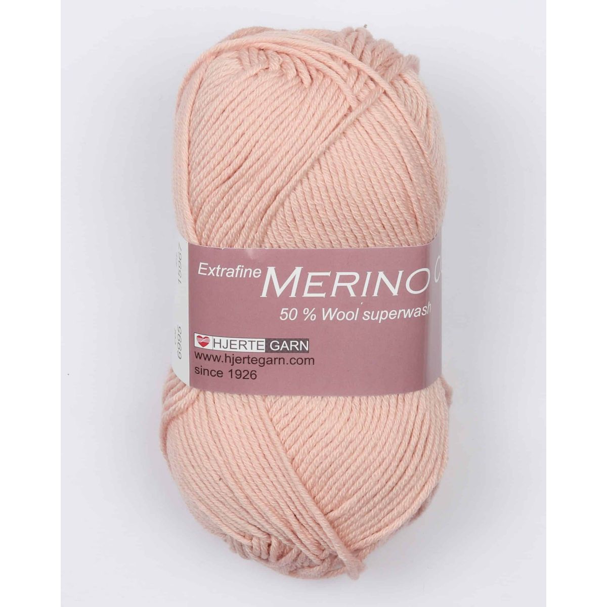 Merino cotton fra Hjertegarn i mange farver - 6995 pudder - 50% Bomuld, 50% Uld