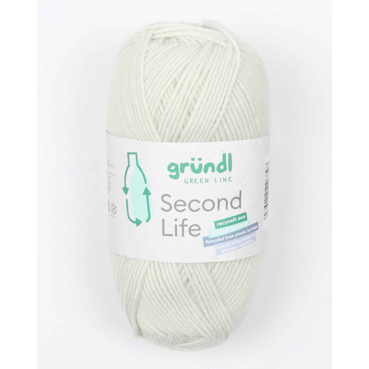 Second Life fra Gründl (bæredygtigt) i mange farver - Fv. 01 hvid - 14% Akryl, 86% Genbrugs-polyester