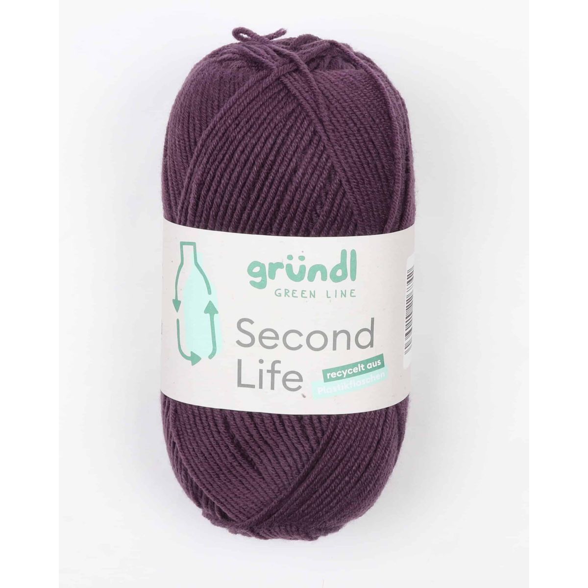 Second Life fra Gründl (bæredygtigt) i mange farver - Fv. 03 blomme - 14% Akryl, 86% Genbrugs-polyester