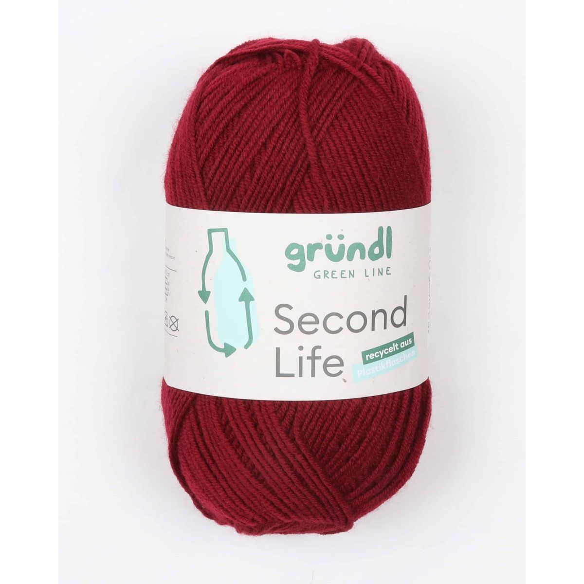 Second Life fra Gründl (bæredygtigt) i mange farver - Fv. 09 bordeaux - 14% Akryl, 86% Genbrugs-polyester