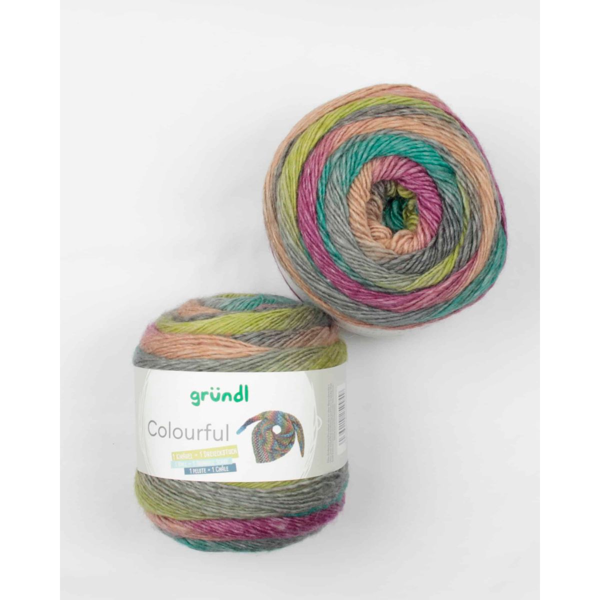 Colourful fra gründl i flere farvekombinationer - 06 Multifarvet - 35% Akryl, 65% Ren ny uld (superwash)