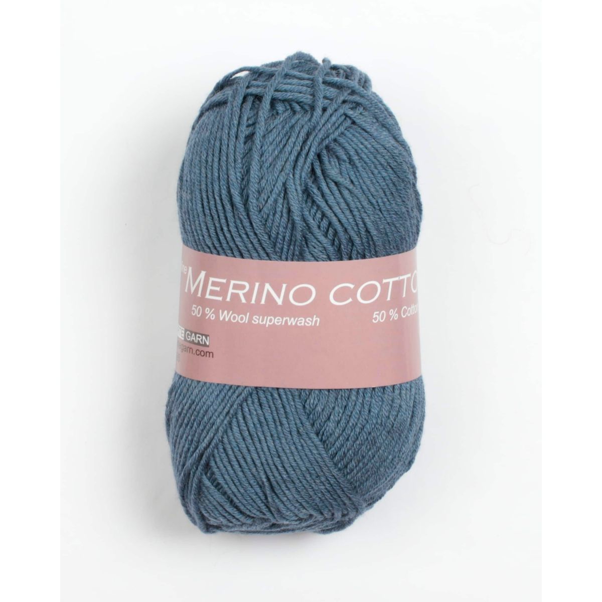 Merino cotton fra Hjertegarn i mange farver - 904 blå - 50% Bomuld, 50% Uld