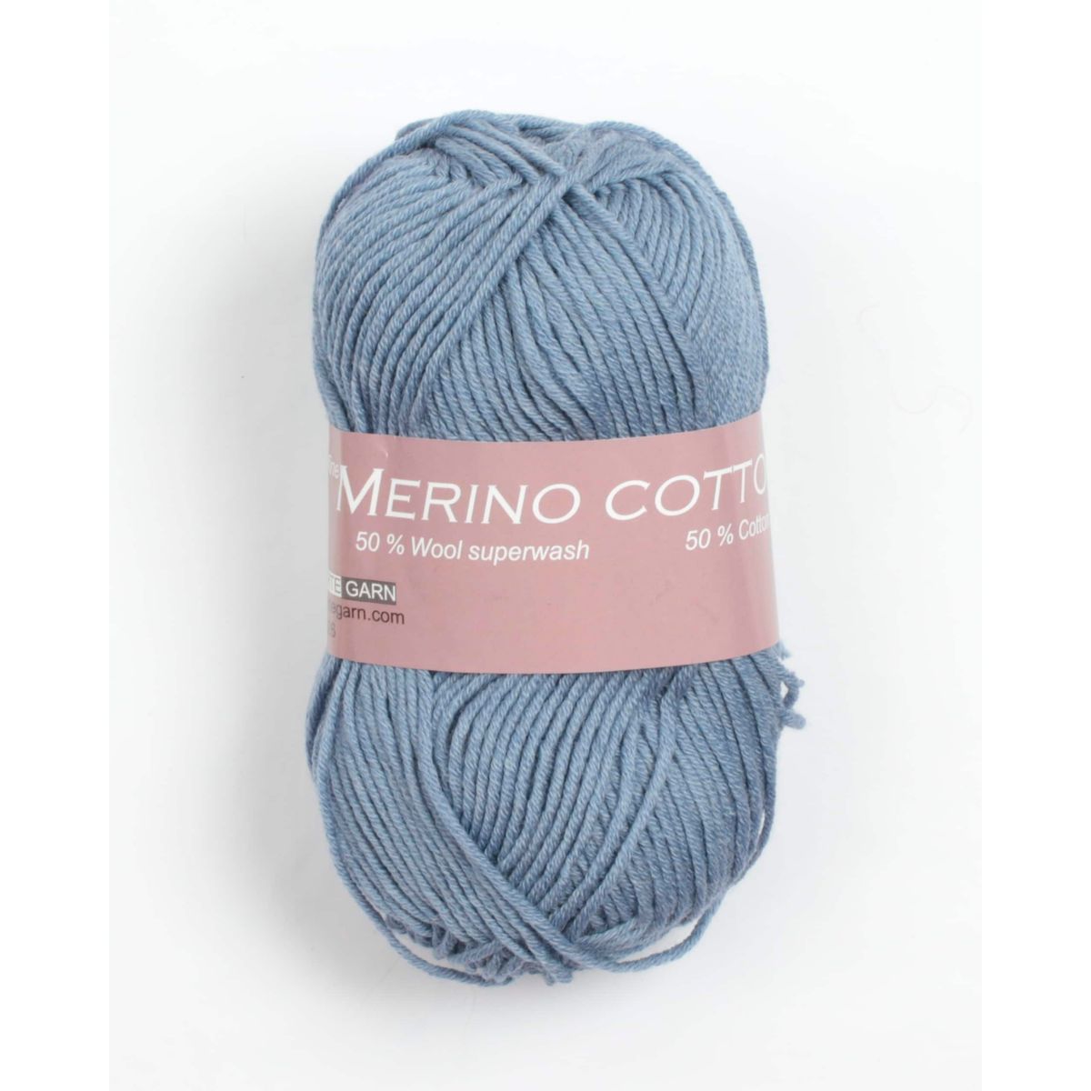 Merino cotton fra Hjertegarn i mange farver - 1944 jeansblå - 50% Bomuld, 50% Uld