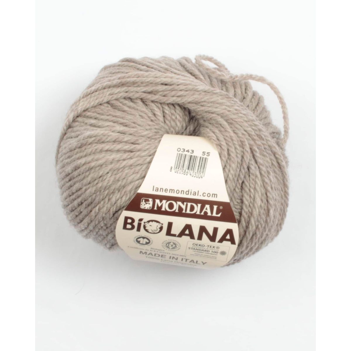 Bio Lana fra Mondial i mange farver - Gots certificeret - 0343 Beige - 100% Uld