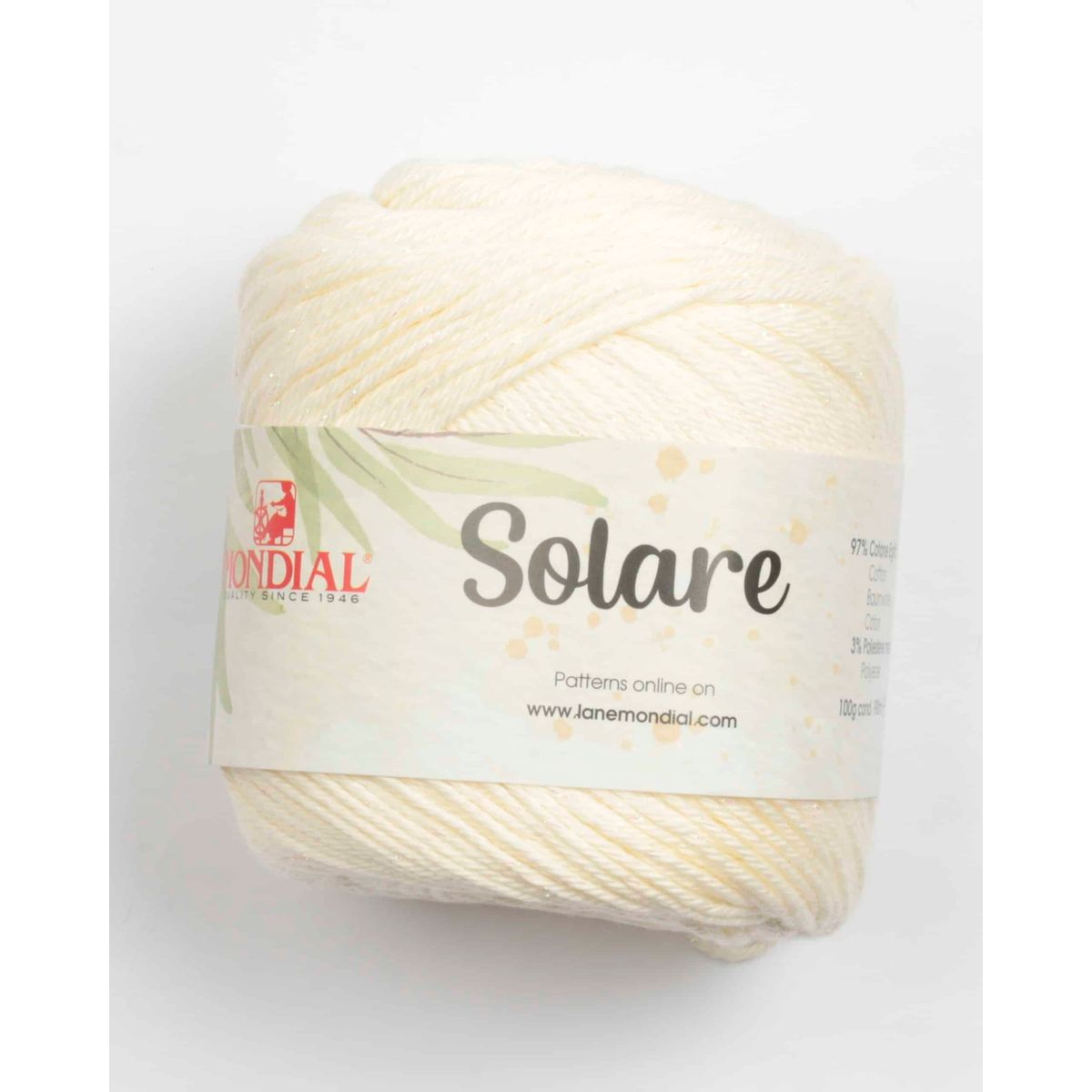 Solare fra Mondial i flere farver - 381 Creme - 3% polyester, 97% Bomuld