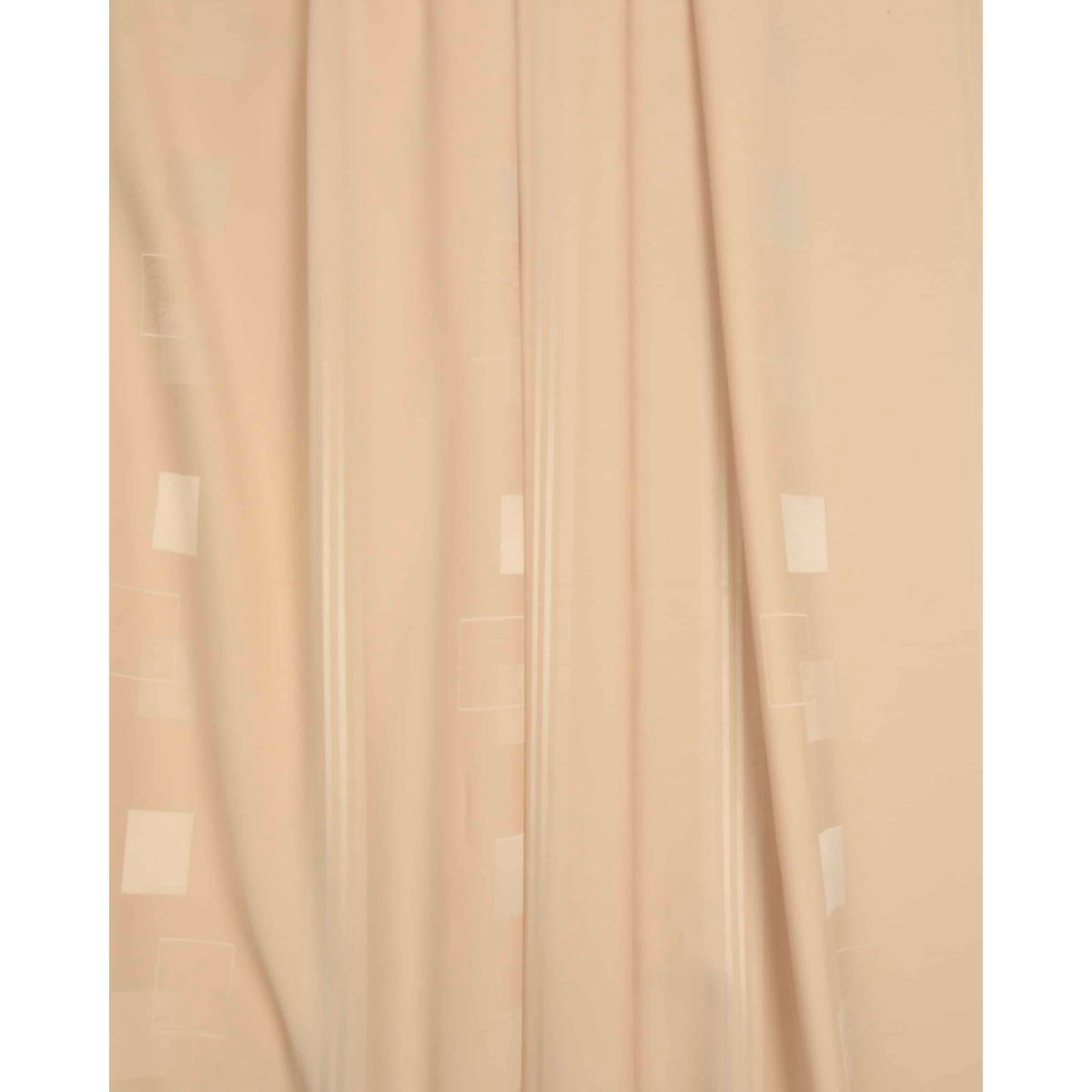 Lys beige med blanke felter og striber - 100% Polyester