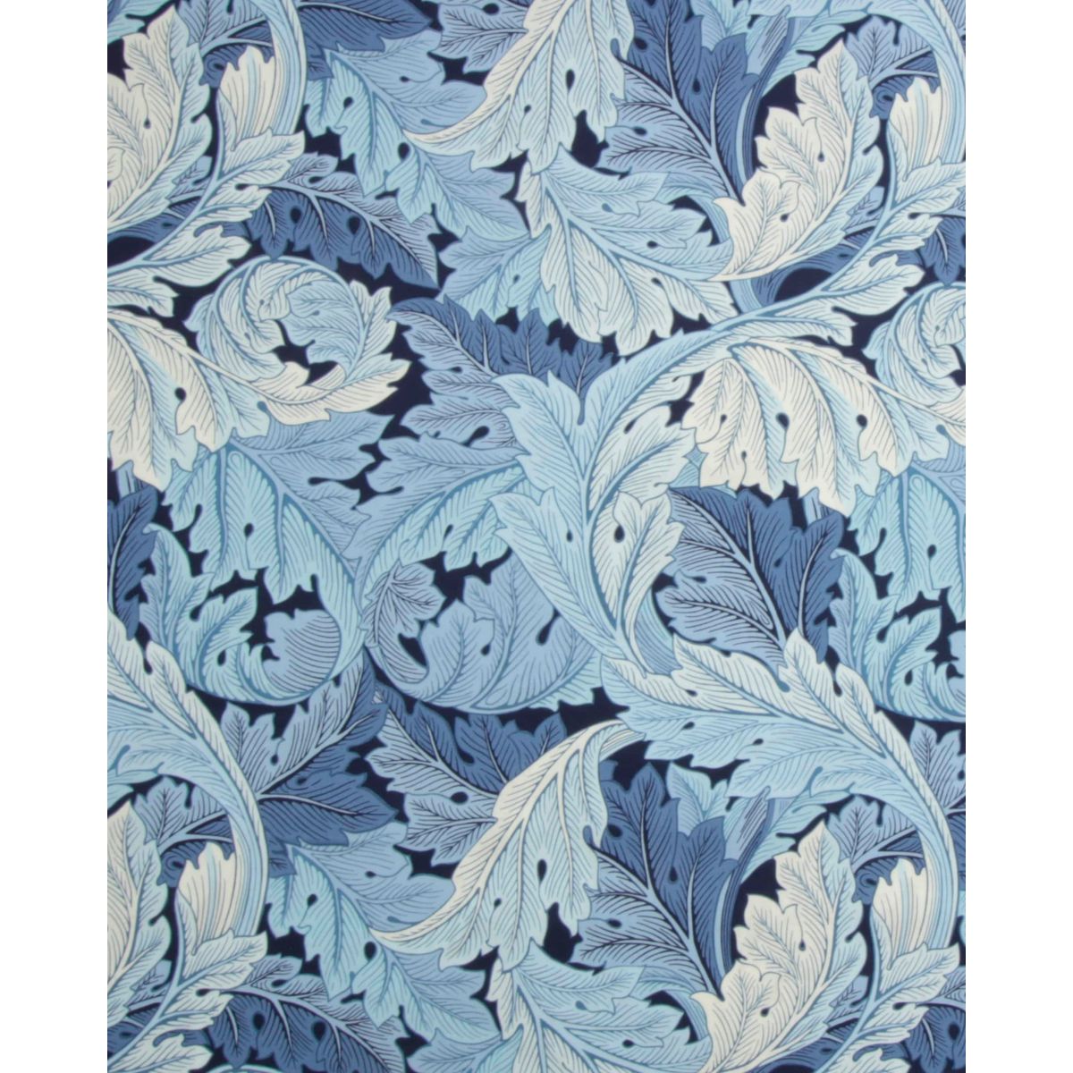 Large Acanthus, offwhite/blå - William Morris - 100% Bomuld