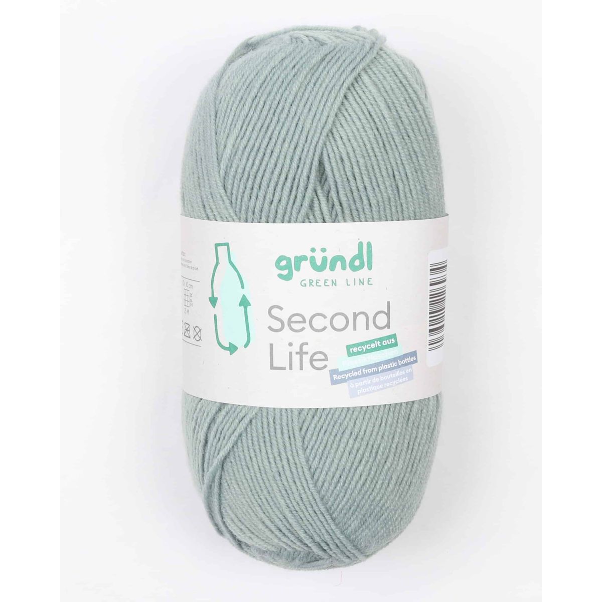 Second Life fra Gründl (bæredygtigt) i mange farver - Farve 12 mint - 14% Akryl, 86% Genbrugs-polyester