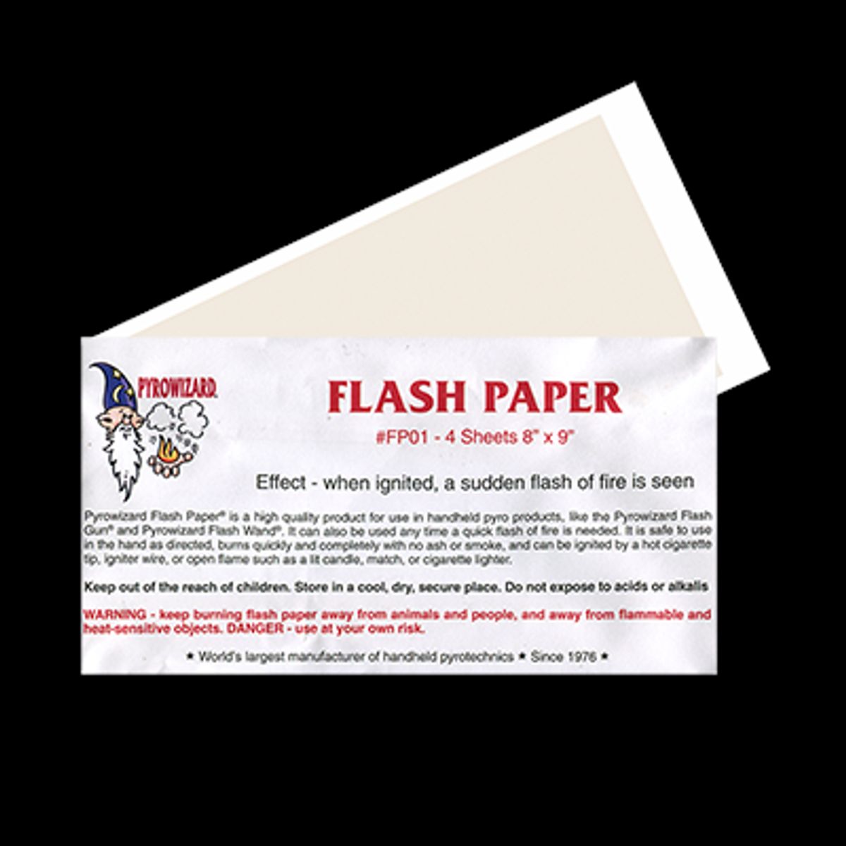 Hvidt flashpapir - 4 ark