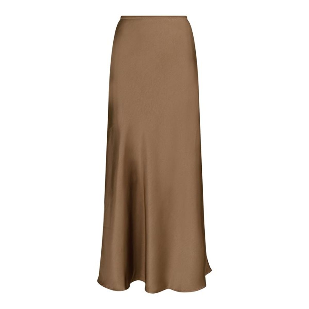 Neo Noir - Vicky Heavy Sateen Skirt - Dark Taupe