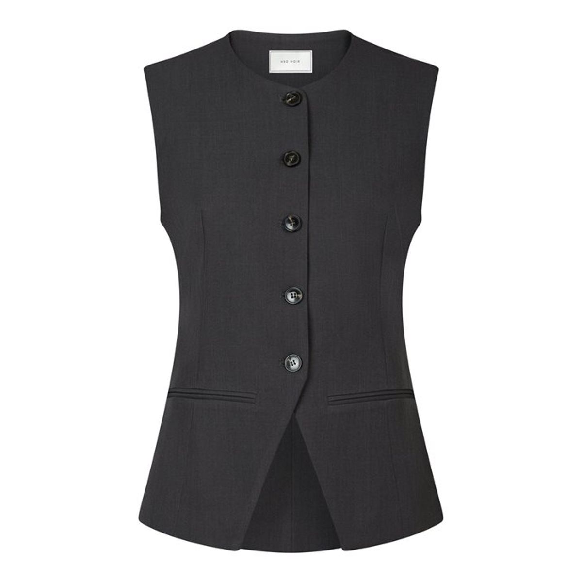 Neo Noir - Fabia Structure Waistcoat - Dark Grey