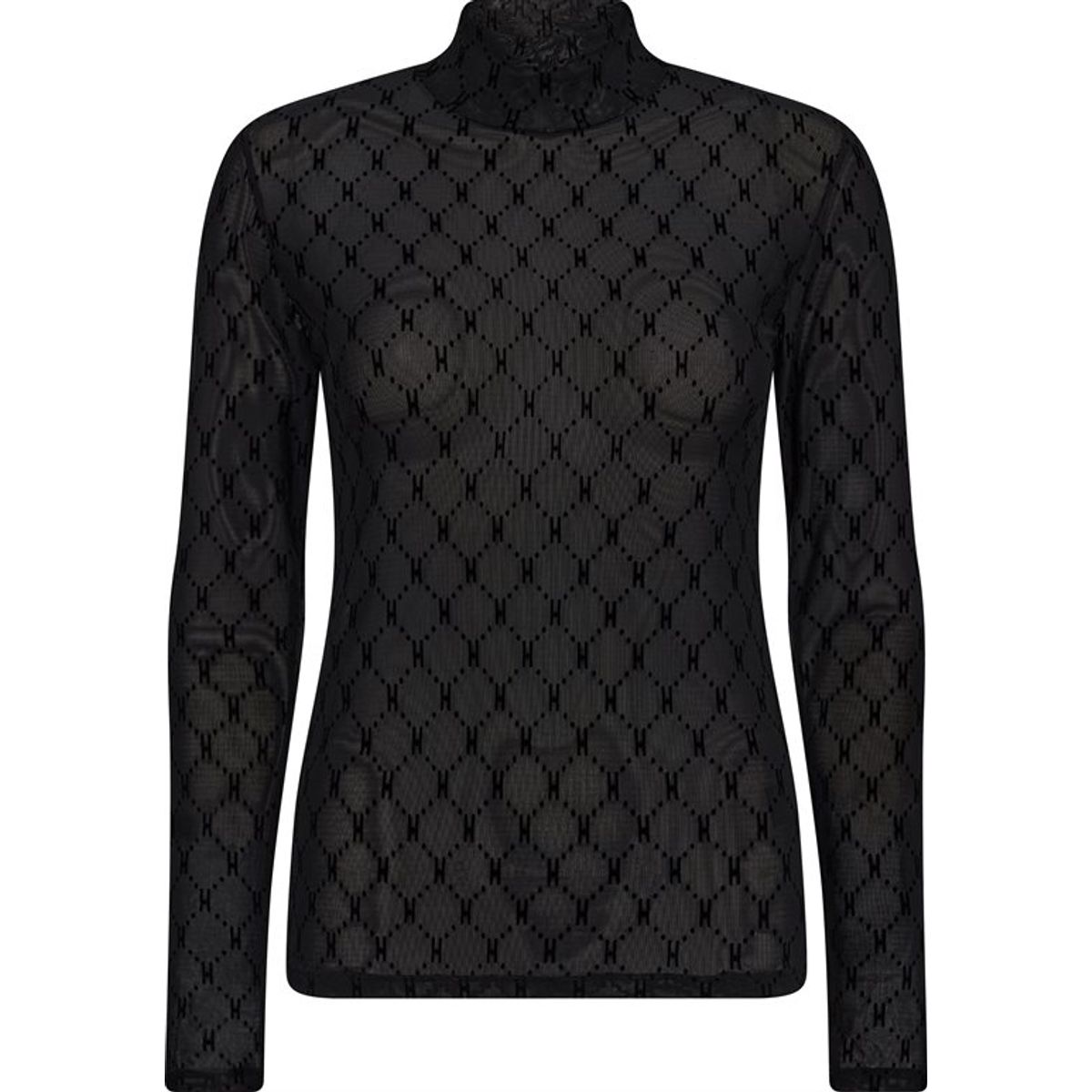 Hype The Detail - Mesh Turtle Neck - Black