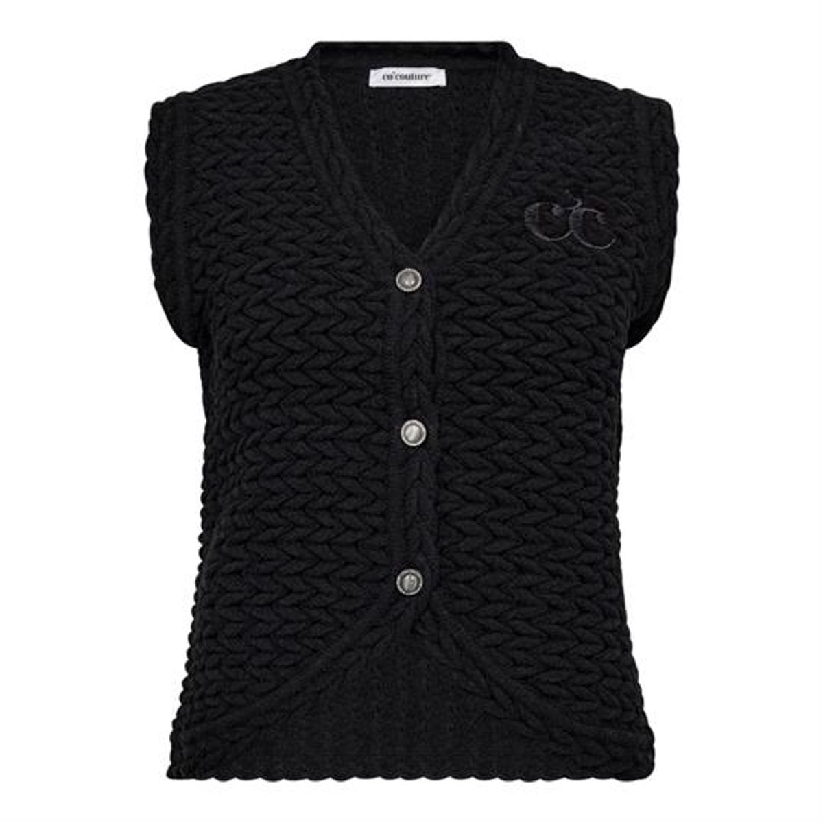 Co' Couture - Milly Knit Vest - Sort