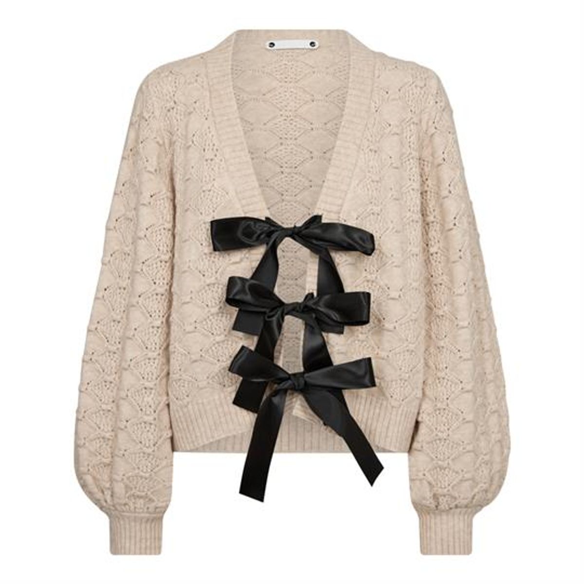 Co' Couture - Row Bow Knit - Creme