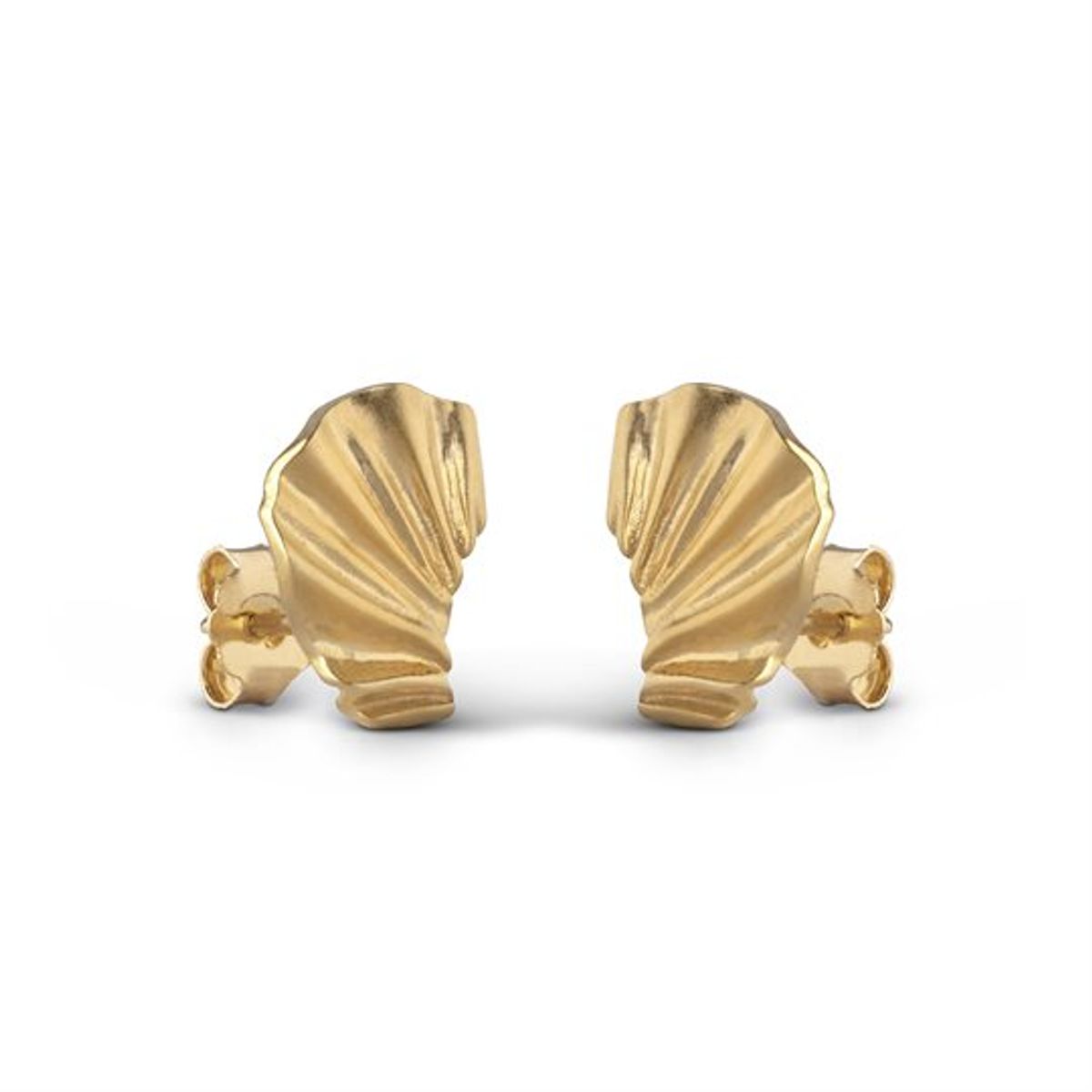 Enamel - Earring, Mini Wave - Guld