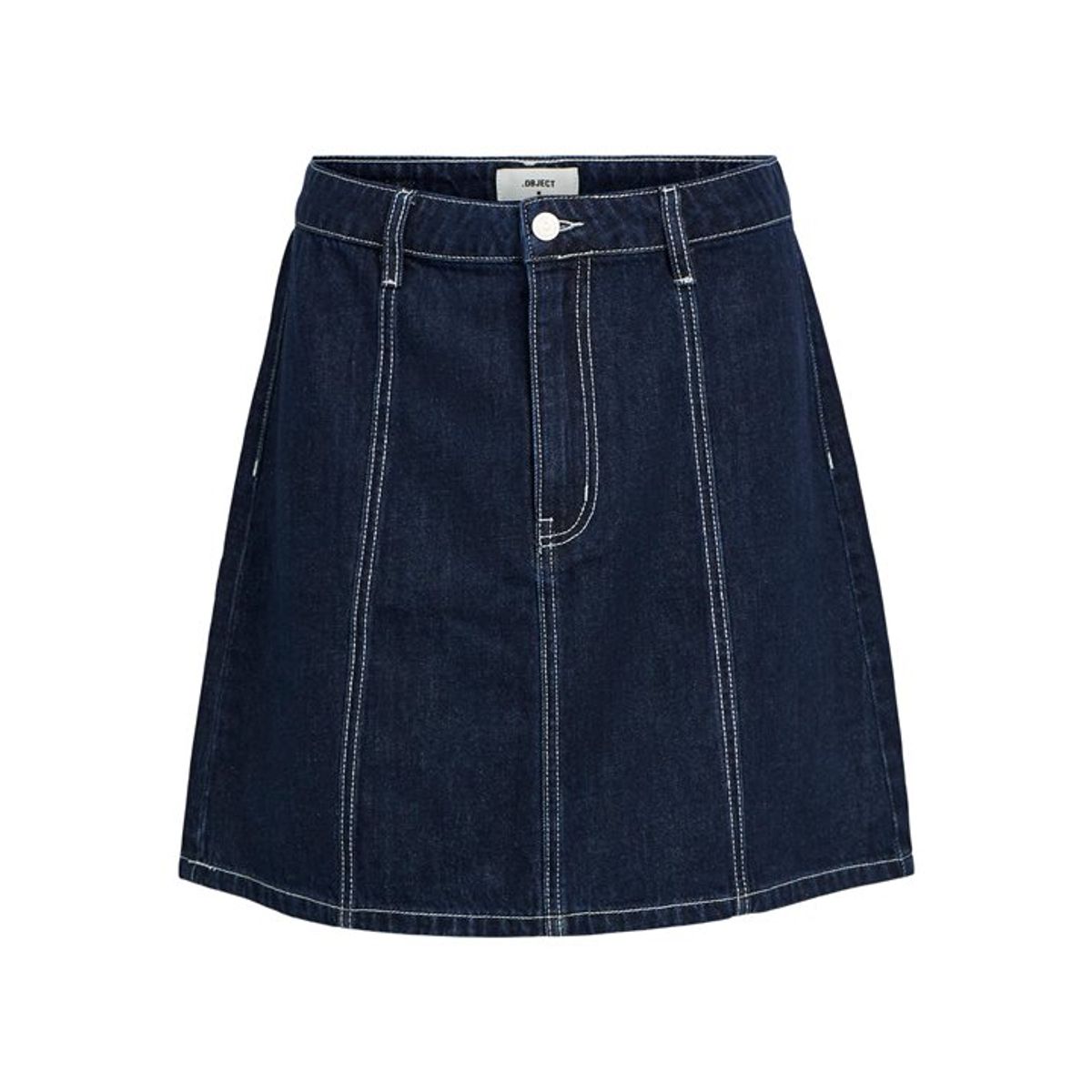 Object - Lea Gemme Mw Denim Skirt - Mørkeblå