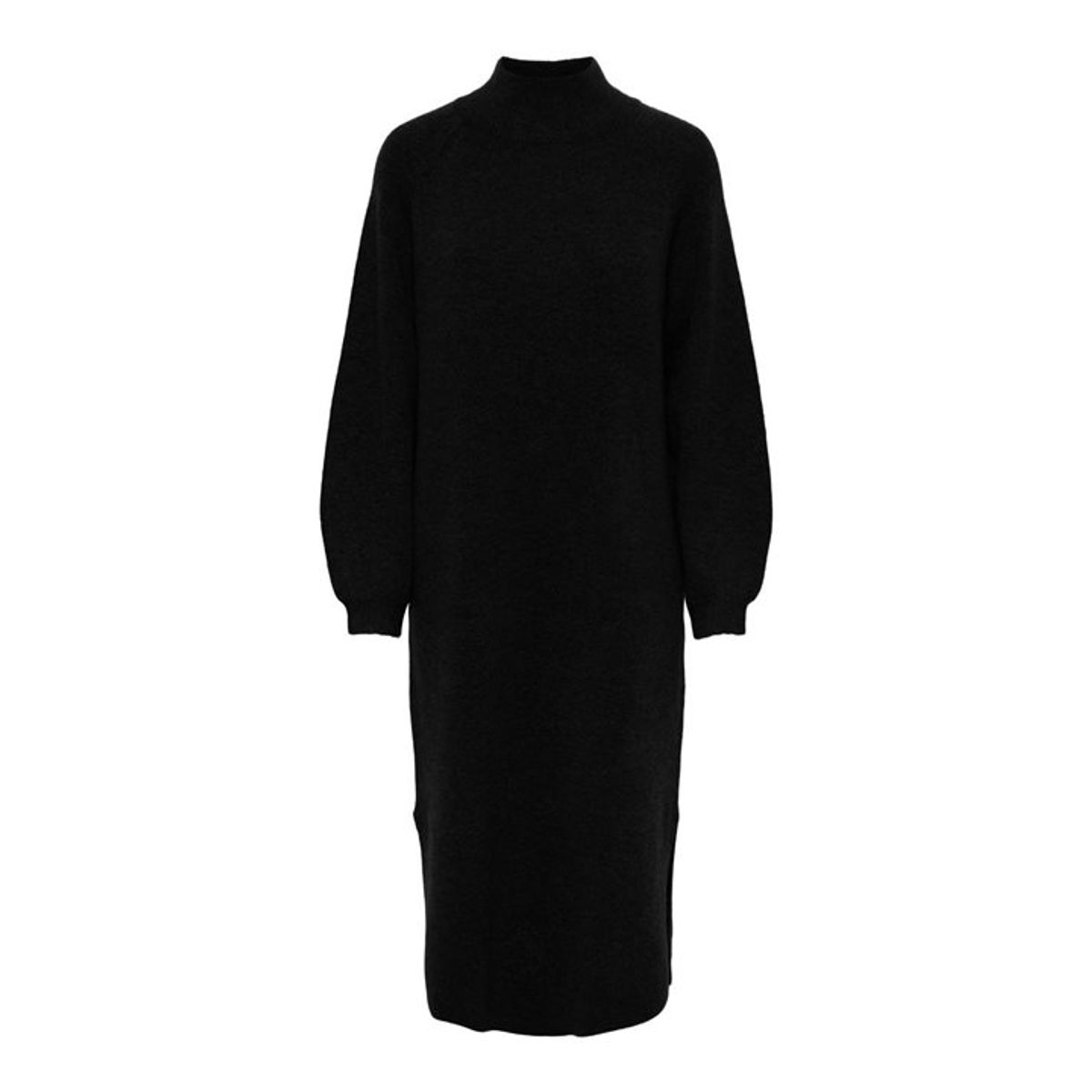 Y.A.S - Balis Ls Funnel Knit Dress - Sort