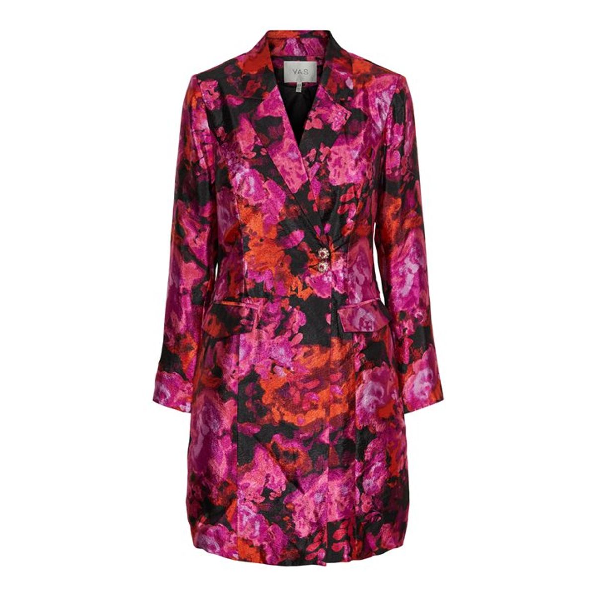 Y.A.S - Twilightgarden Ls Blazer Dress - Sort