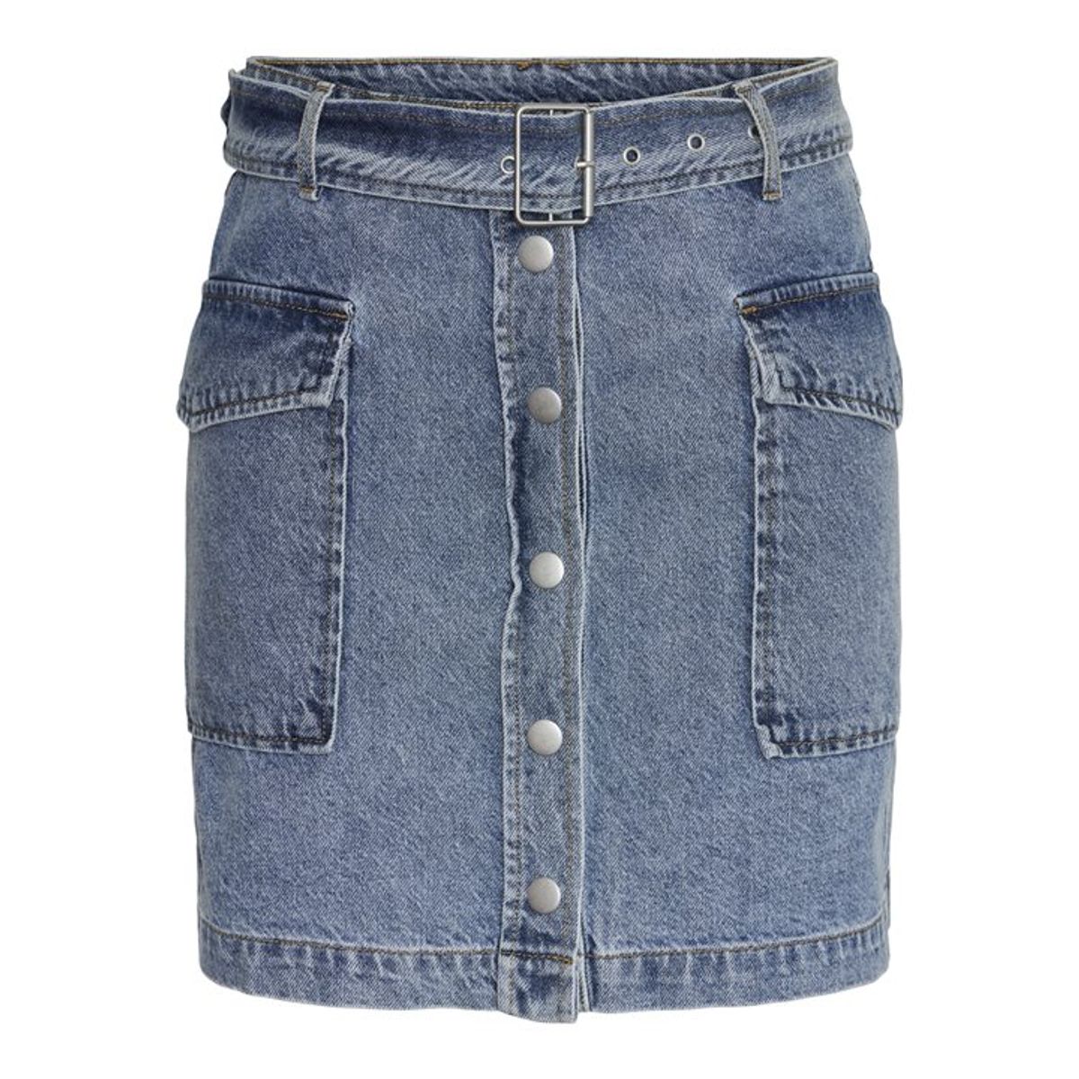 Y.A.S - Daisy Hw Denim Skirt - Light Blue