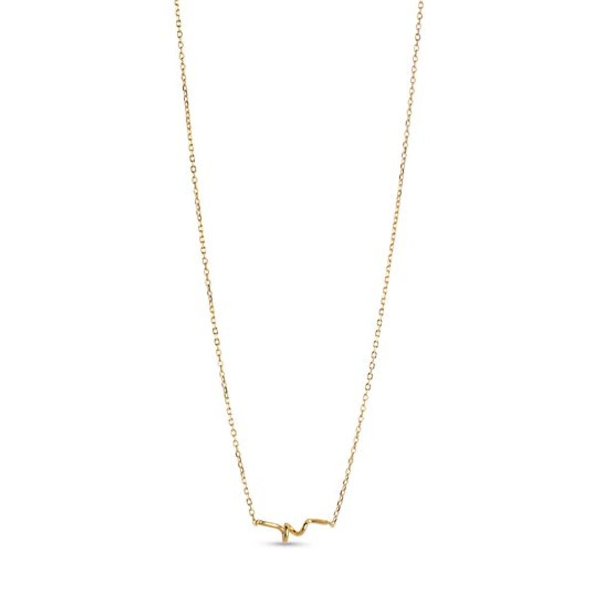 Enamel - Twist Necklace - Guld