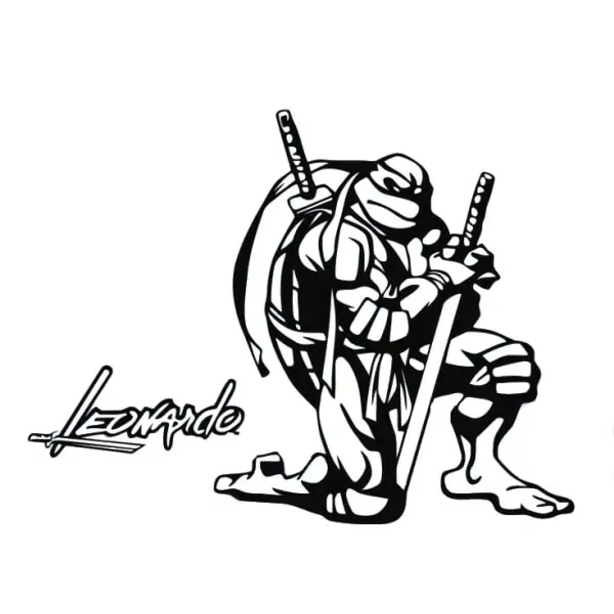 Ninja Turtles wallsticker. Leonardo. 88x66cm