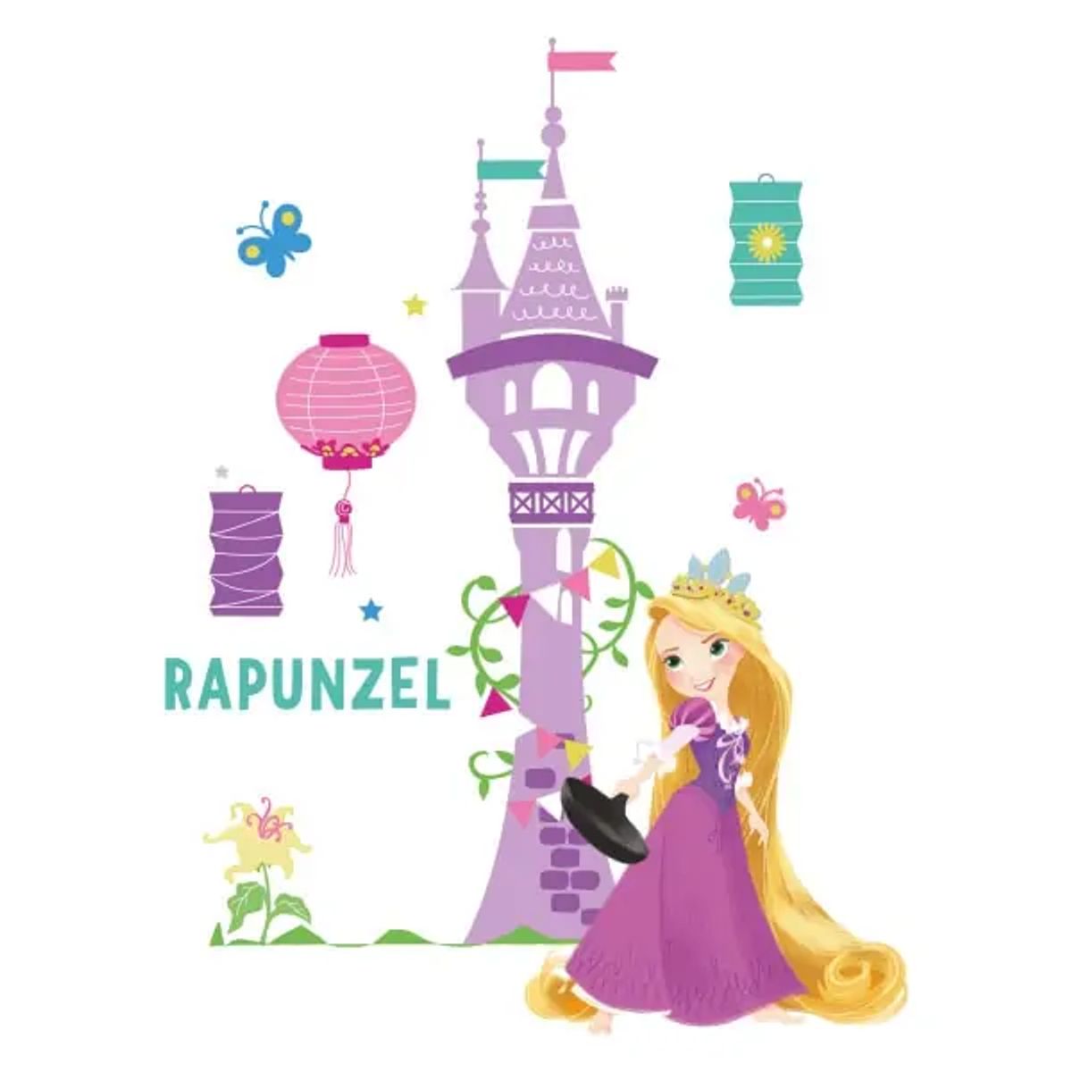 Rapunzel wallsticker. 50x70cm.