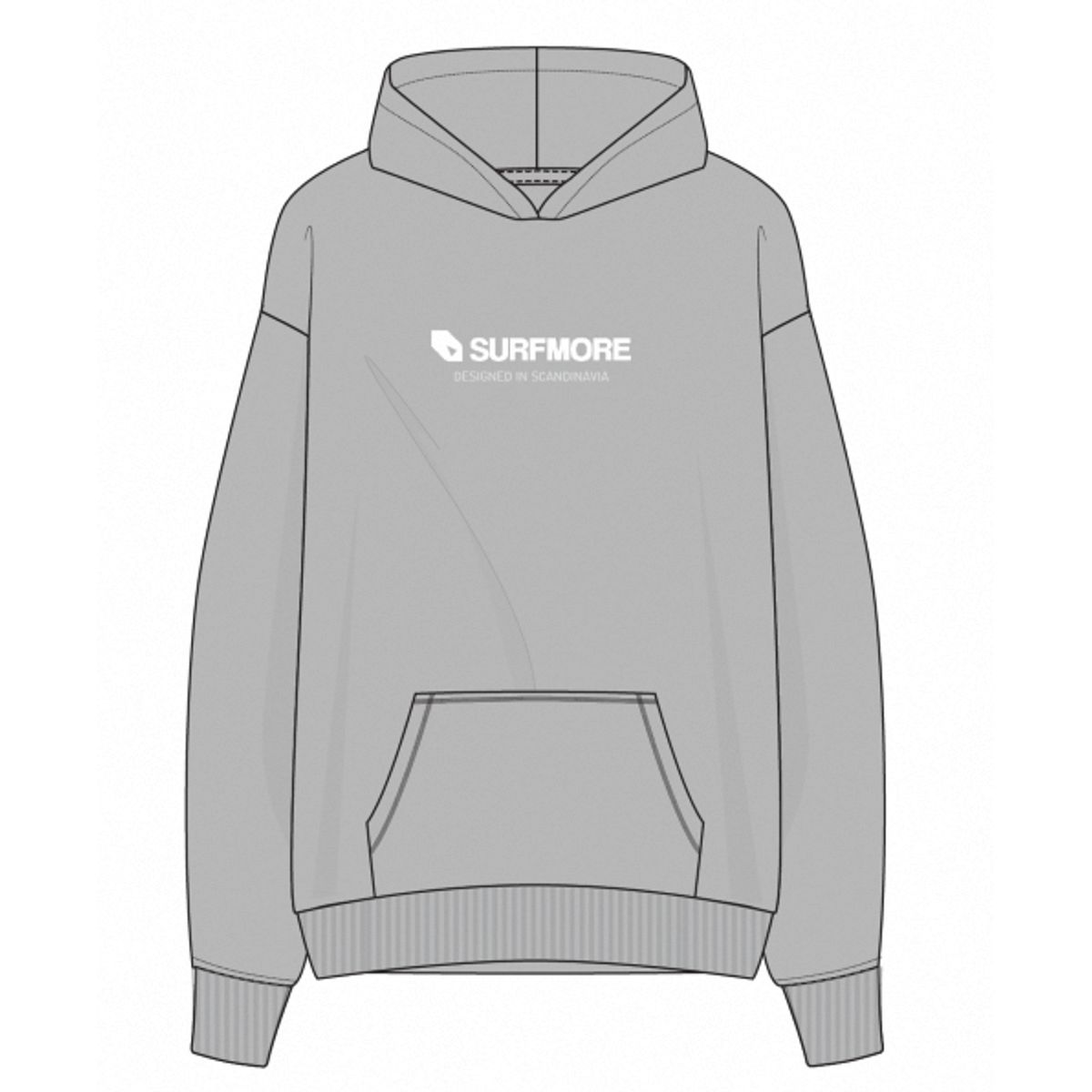 SURFMORE Logo Hoodie - Grå