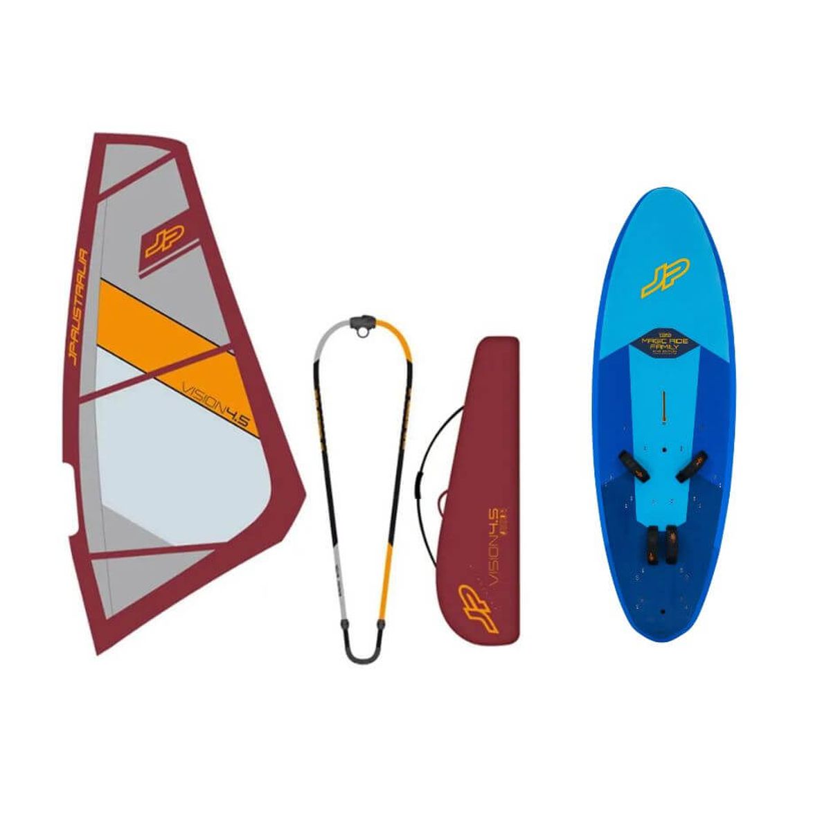 JP Australia Young Gun Magic Ride board 112L + Vision rig 3.5 - Komplet Junior Windsurf Pakketilbud