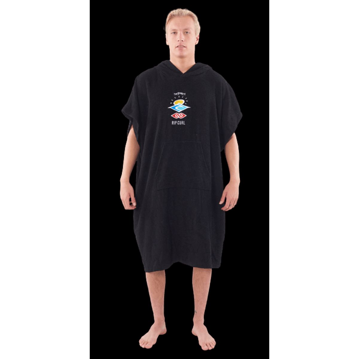 Rip Curl Badeponcho Hooded - Washed Black