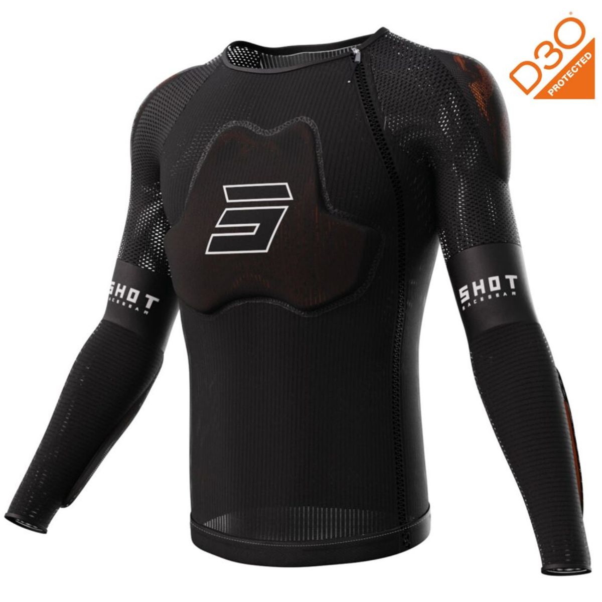 Shot Body Protector Race D30 Long Sleeves - Sort