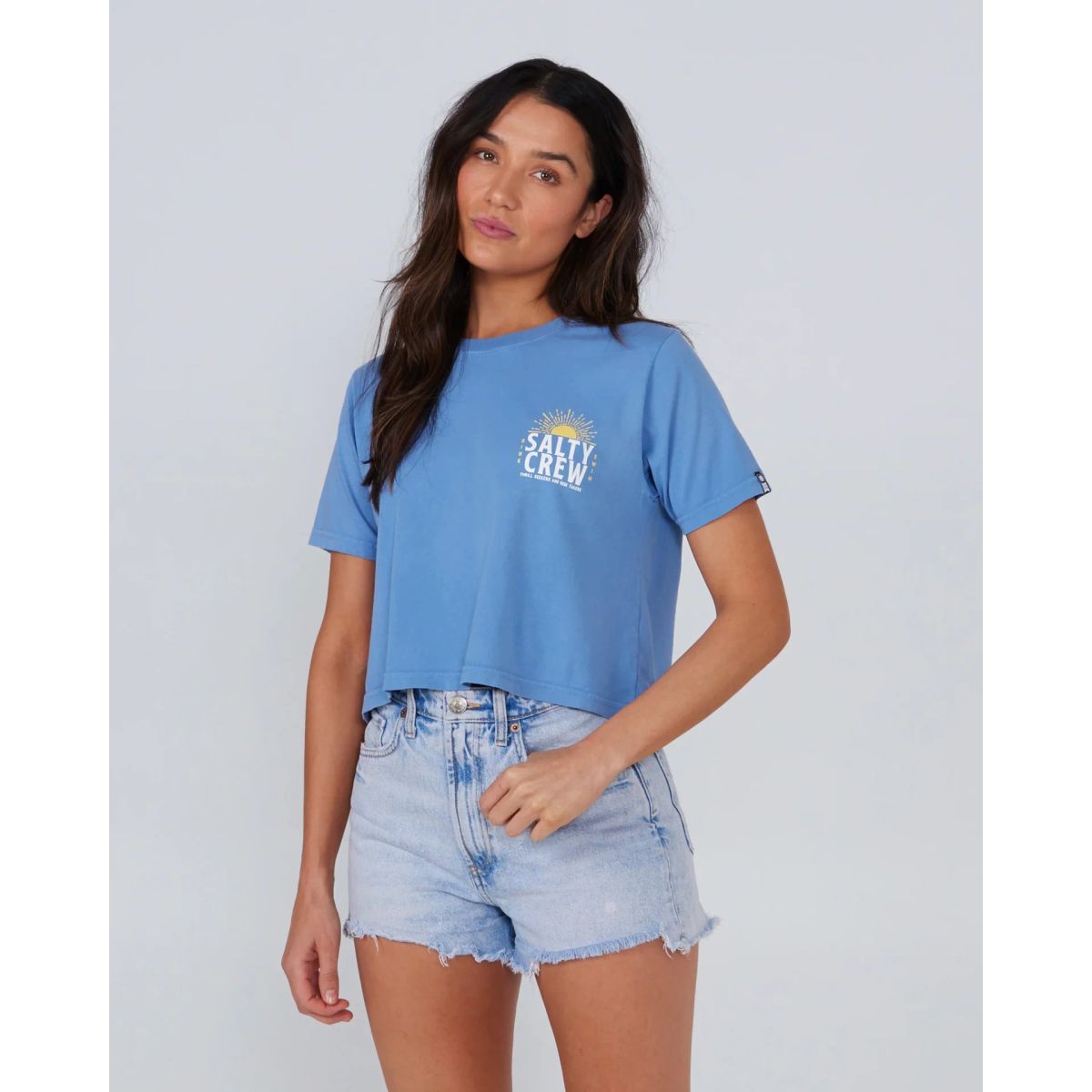 Salty Crew Crusin Crop Tee - Blue Dusk