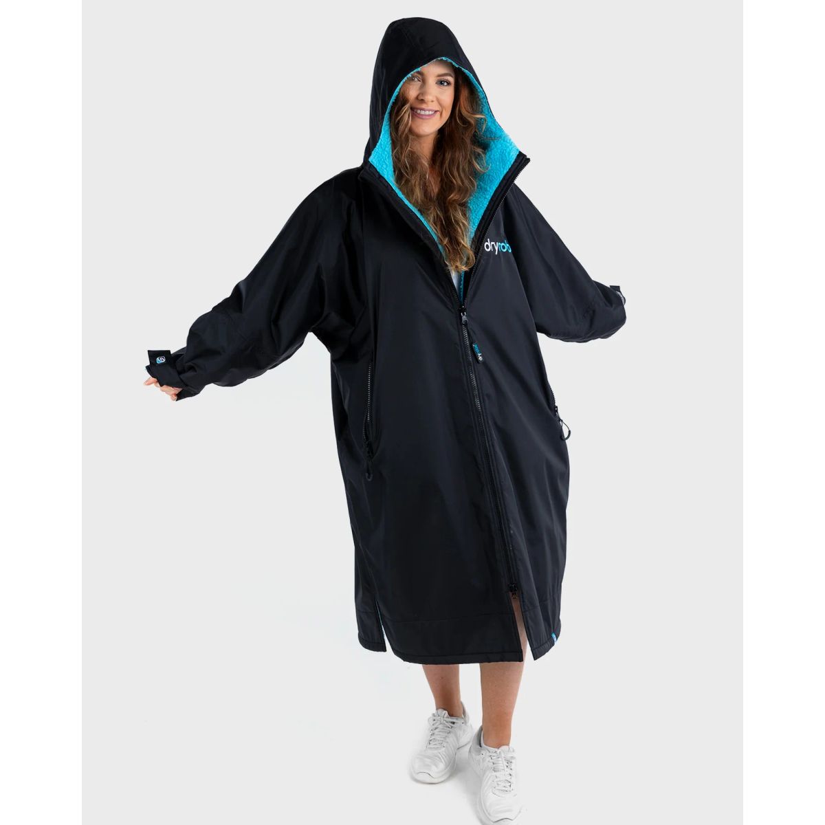 dryrobe Advance Long Sleeve - Sort/Blå