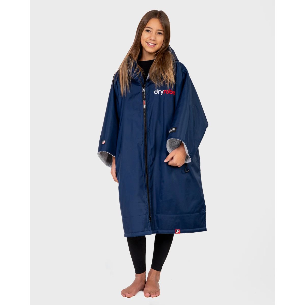 Dryrobe ® Advance Kids Short Sleeve - Navy/Grå